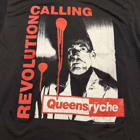 Vintage Queensryche Revolution Calling Tour shirt 1988 Size Large 80's Rock Band - Picture 2 of 6
